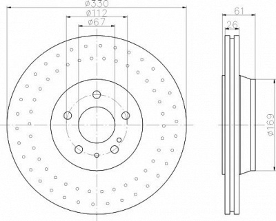 HELLA PAGID 8dd355110191 -  Тормозной диск